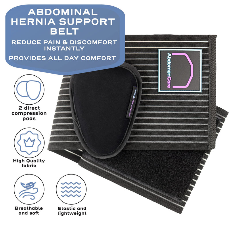 [Australia] - Umbilical Hernia Belt for Men and Women | Abdominal Hernia Belt for Women & Men with 2 unique compression pads | Belly Button Umbilical Hernia Belts for Men | L/XL L/XL (40 - 52 IN) 