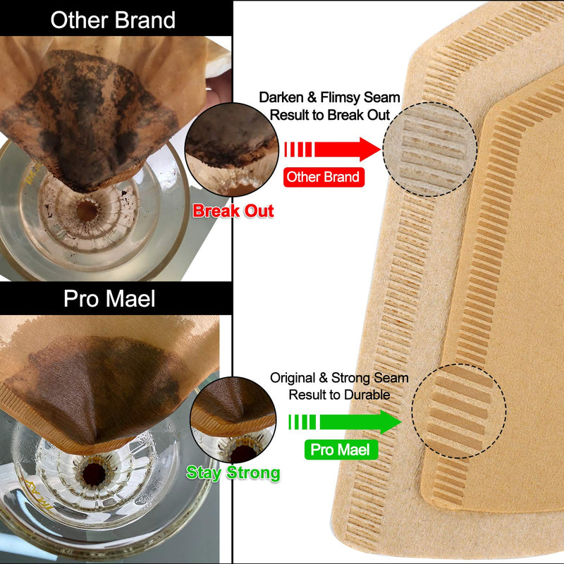 [Australia] - Cone Coffee Filters #4, Number 4 Coffee Filter 8-12 Cup for Drip Coffee Maker, Unbleached Natural (100 Count) Unbleached (#4) 100 Count 