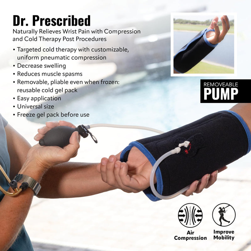 [Australia] - Polar Bear Cryo Wrist Brace – Medical-Grade Cold & Compression Therapy for Men & Women, Wrist Brace for Carpal Tunnel, Great for Sports and Athletes, Adjustable Universal Right, Black 