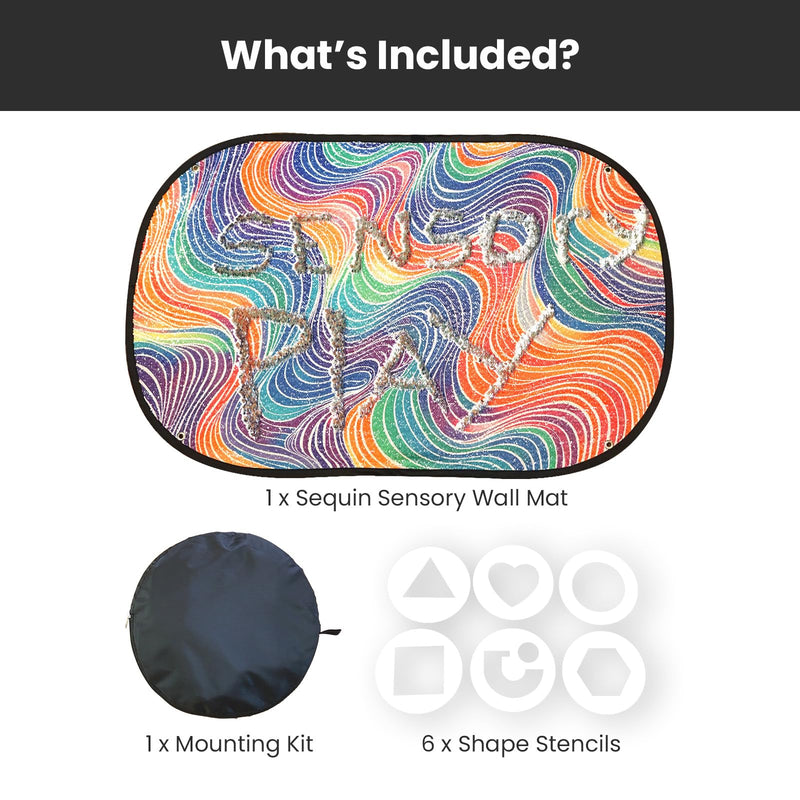 [Australia] - SENSORY4U Sensory Floor and Wall Mat for Kids – Large Sequin Flip Play Mat for Tactile Fun and Interactive Play – Reversible Fidget Rug for Playrooms, Classrooms and Bedrooms 