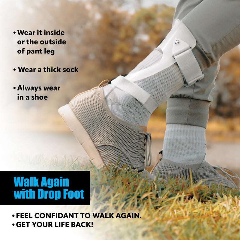 Brace On AFO Drop Foot Brace - Swedish Ultra Lock Foot Drop Brace For Walking, Lightweight, Drop Foot Braces, AFO Brace and Foot Drop Braces, Women, Right Women Right