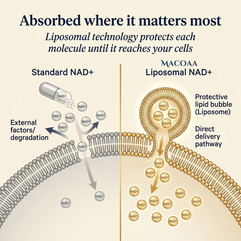 NAD+ Supplements 1255mg, NAD Plus Liposomal Premium Capsules with Nicotinamide Riboside, Trans-Resveratrol & TMG, High Strength for Cellular Energy, Metabolism & Healthy Ageing, 120 Capsules