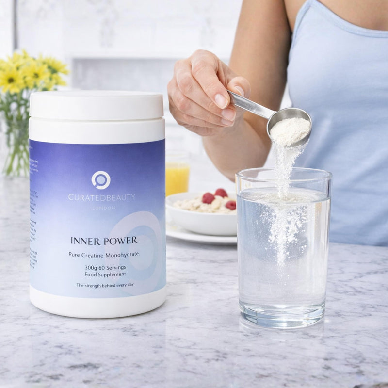 Inner Power Pure Creatine Monohydrate, 300g, 60 Servings, Women's Food Supplement, Fine 200 Mesh Powder, Unflavoured, Gluten and Dairy Free
