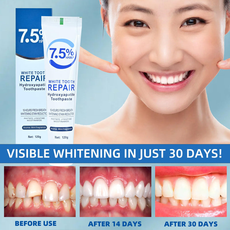 [Australia] - Set 3-Pack Hydroxyapatite Toothpastes for Enamel Protection and Tooth Strengthening，Fresh Breath，Formula mild Mint， Daily Use for Oral Health.（ 4.23oz） (3) 