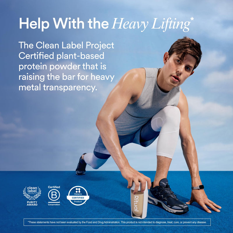 [Australia] - Ritual Vegan Protein Powder with BCAA: 20g Organic Pea Planted-Based Protein from Regenerative Farms in USA, Complete Amino Acid Profile, Gluten Free, Sugar Free, Dairy Free, Vanilla, 1 Lbs 