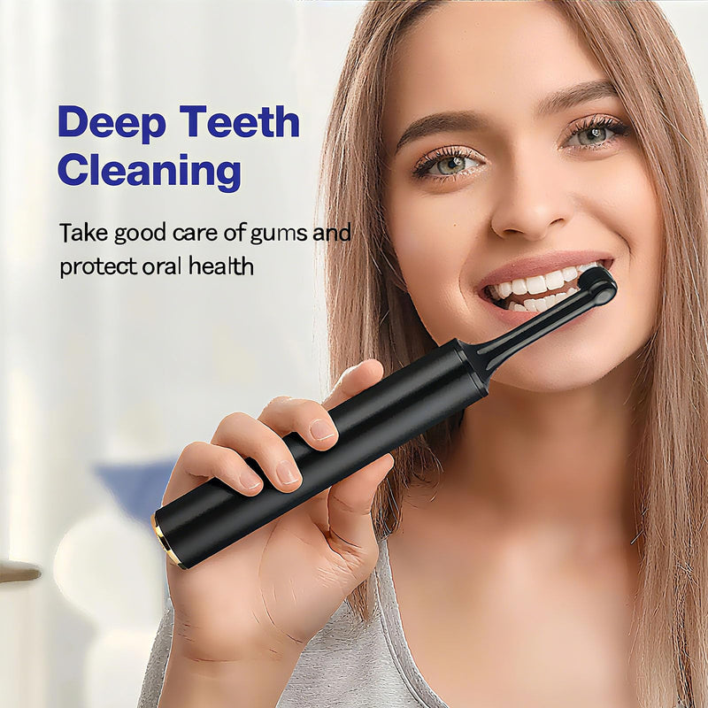 [Australia] - Rechargeable Tooth Polisher with 5 Brush Heads 9 Polish Pastes 4 Speed Modes IPX6 Teeth Cleaning Kit LED Light Dental Cleaning Kit for Home Use Polishing and Whitening of Tooth 