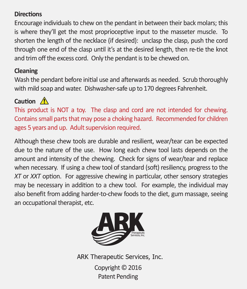 [Australia] - ARK's Brick Stick XXT Textured Chew Necklace Made in The USA (very firm, Blue) 