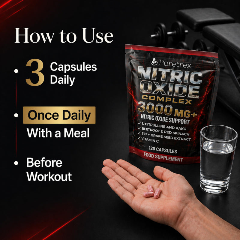 Nitric Oxide Booster – Pre Workout Supplement, 120 Capsules Made in UK – 3000mg L Citrulline AAKG Nitric Oxide Capsules, Blood Flow Pump Support, Endurance with Beetroot Red Spinach S7
