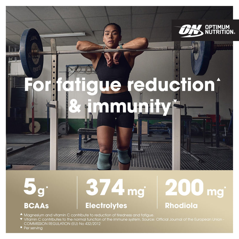 Optimum Nutrition Gold Standard BCAA Train + Sustain, Amino Acids Pre Workout Powder, Sports Drink with Vitamin C, Zinc, Magnesium and Electrolytes, Raspberry & Pomegranate Flavour, 28 Servings, 266 g