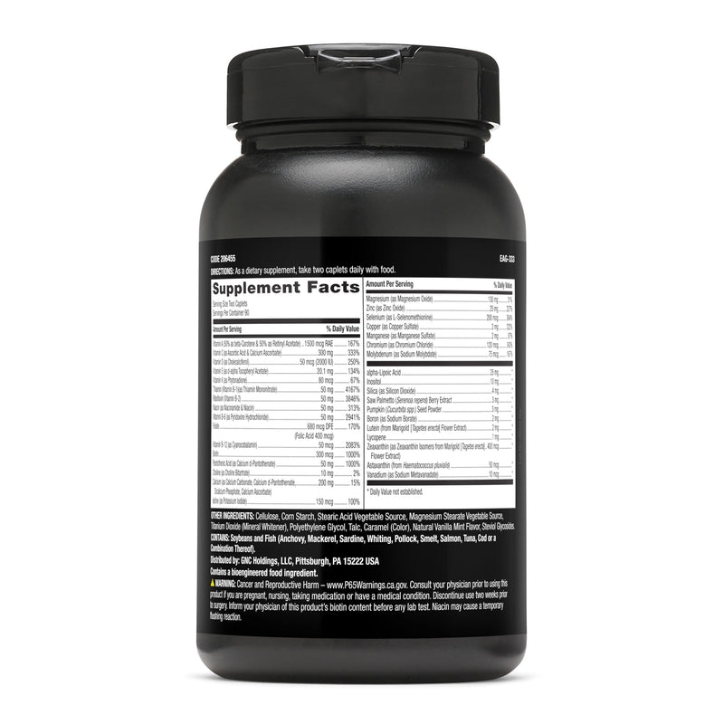 GNC Mega Men Multivitamin Caplets, Timed Release, 180 Caplets | Delivers Timed Release Vitamins and Minerals to Support Immune Health, Energy Production, Brain, and Heart Function 180 Count (Pack of 1)