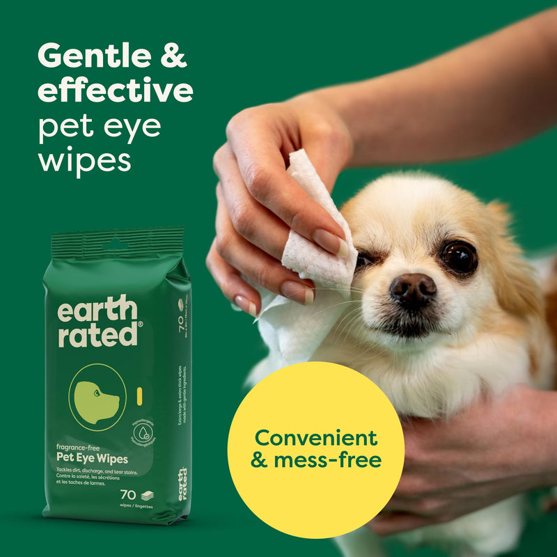 Earth Rated Ear Wipes & Grooming Wipes Bundle - Includes 70 Fragrance-Free Pet Ear Wipes and 100 Lavender-Scented Grooming Wipes. - PawsPlanet Australia