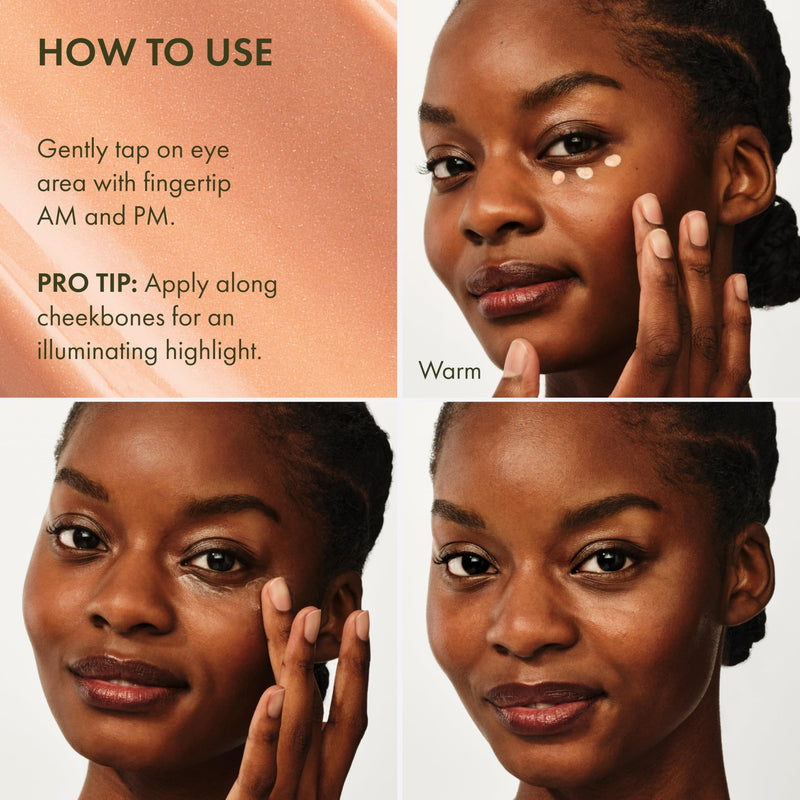 Origins GinZing Brightening Eye Cream with Vitamin C & Niacinamide| Visibly Reduces Dark Circles, 0.5 Fl Oz Warm - (medium-to-deep skin tones and warmer undertones)