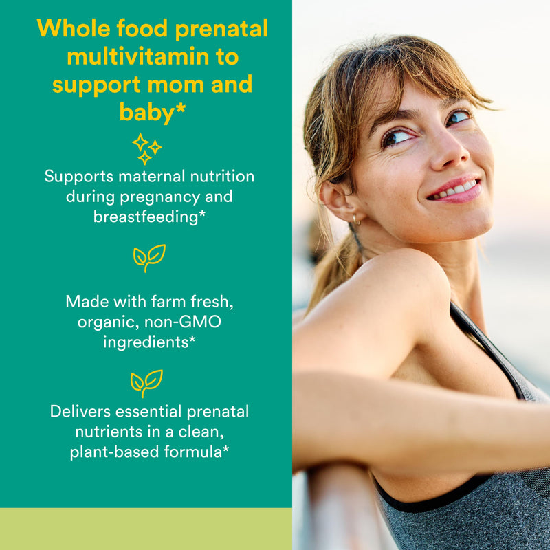 Natural Factors Whole Earth & Sea, Women's Prenatal Multivitamin and Mineral, Whole Food Supplement, Vegan, 120 Tablets 120 Count (Pack of 1)