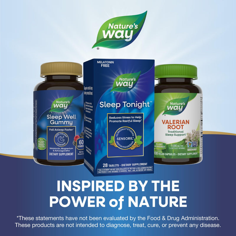 [Australia] - Nature's Way Sleep Tonight, Stress-Reducing Formula to Promote Restful Sleep*, With Ashwagandha and L-Theanine, Vegan, 28 Tablets (Packaging May Vary) 