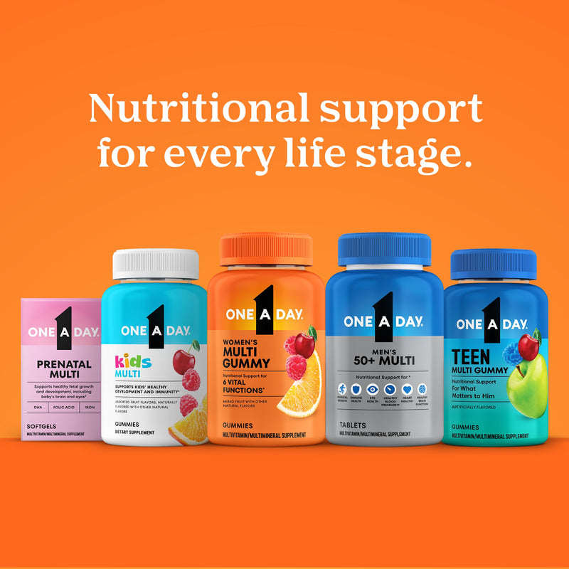 One A Day Men’s 50+ Healthy Advantage Multivitamin, Multivitamin for Men with Vitamins A, C, E, B6, B12, Calcium and Vitamin D, Tablet, 200 Count (Pack of 1)