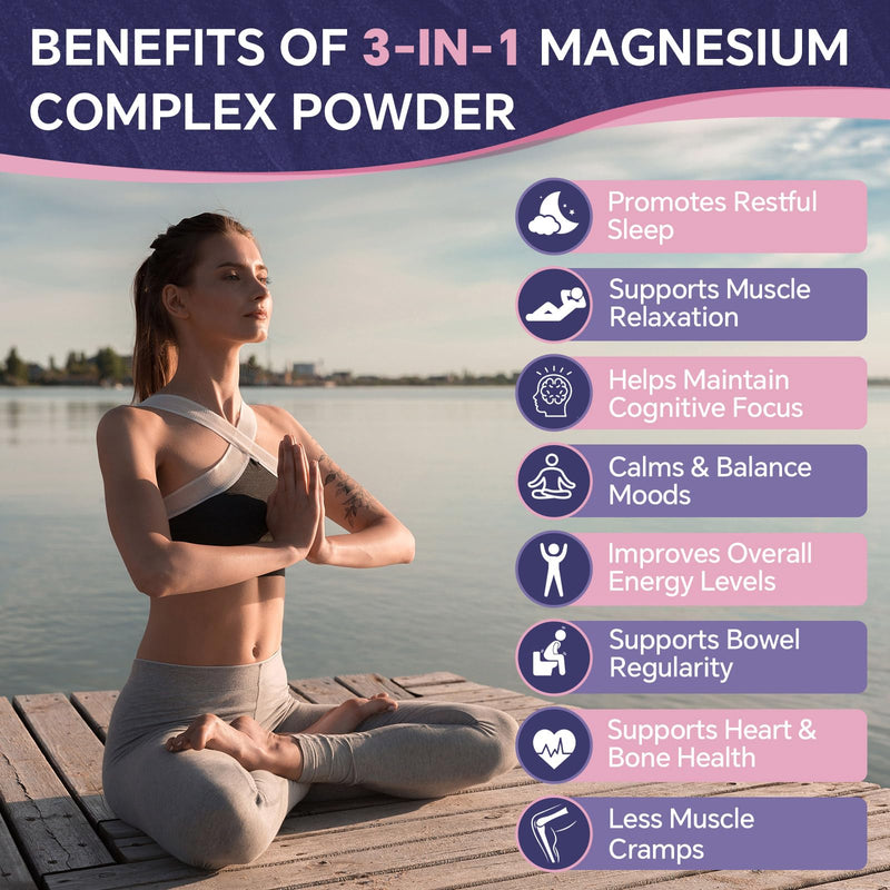 ZEBORA Magnesium Powder for Sleep, Muscle & Brain Health, 10.58oz (300g) | Chelated Magnesium Complex Supplement with Glycinate, Citrate & Malate, Unflavored Drink Mix with Electrolytes,Vegan, NON-GMO 10.58 Ounce (Pack of 1)