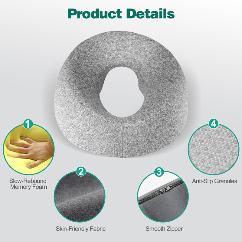 [Australia] - Face Down Pillow, Massage Headrest for Bed, Face Cradle for Stomach Sleeping, Prone Sleepers, After Eye Surgery Recovery, Massage Pillow for Bed 