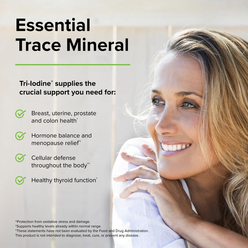 [Australia] - Terry Naturally Tri-Iodine 3 mg - 90 Capsules - Supports Strong Cellular Defense & Hormone Balance - Non-GMO, Vegan, Kosher, Gluten Free - 90 Servings 