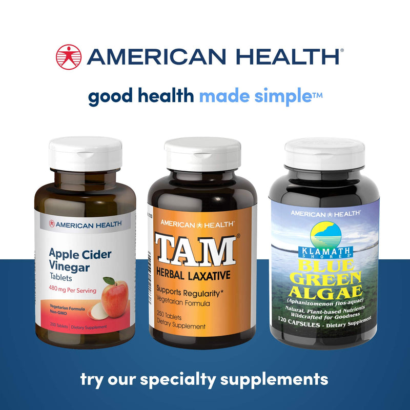 [Australia] - American Health Klamath Shores Blue Green Algae - 120 Capsules - Fresh Water Phytonutrient-Rich Algae Superfood Supplement - 120 Total Servings 