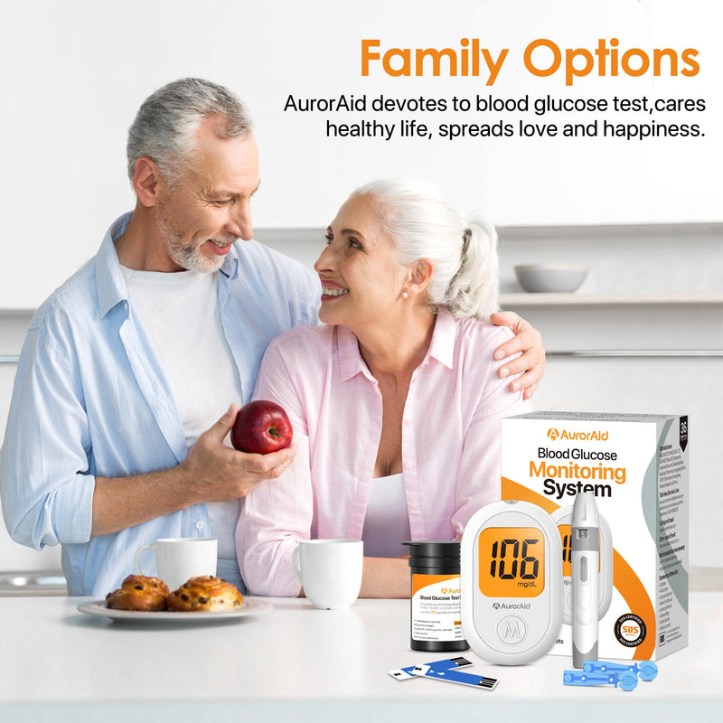 [Australia] - G-426 Blood Glucose Monitor Kit - 100 Test Strips and 100 Lancets for Home Use, 500 Memory, Glucometer with Control Solution, No Coding, Diabetes Testing, Blood Glucose Monitoring System 