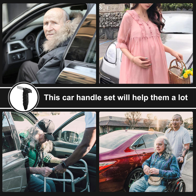 [Australia] - 2 Pack Car Door Handle Assist for Elderly ‚Äì 3-in-1 Car Handle Assist Auto Cane with Seat Belt Cutter & Window Breaker Car Door Latch Handle for Safe Entry/Exit Car for Seniors & Handicapped (2 Pack) 2 Pack 