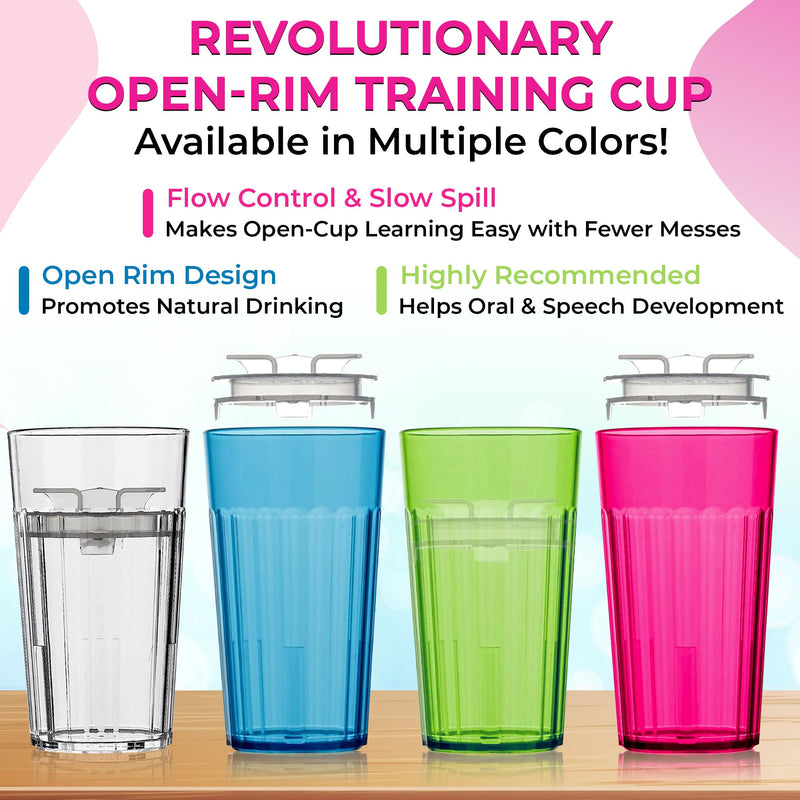 [Australia] - BUNDLE: Reflo Smart Cup (Clear 1-Pack) Open Training Cup, Toddler Cup, 360 Control-Flow, AND free training and use e-guide via QR code on packaging. 1-Pack Clear 