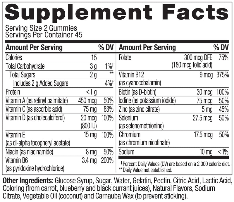 OLLY Men's Multivitamin Gummy, Supports Overall Wellness,* - 90 Count Blackberry 90 Count (Pack of 1)