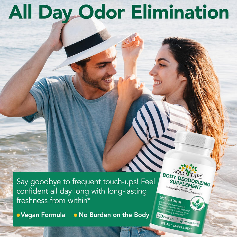 Body Deodorizing Supplement,Chlorophyll Capsules for Body Odor, Fresh Breath,Chlorophyll Capsules Supports Immunity and Digestion,for Men & Women,Vegan(120 Caps)
