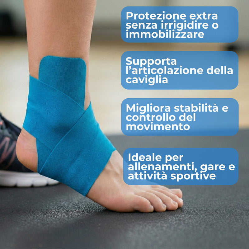 TS TAKE SPORT - kinesiotape, enkelverband, kinesiologietape, enkelbandage, kinesiologietape, enkelsteun, kinesiologietape, enkelbrace, 15 stuks (BLAUW) Blue