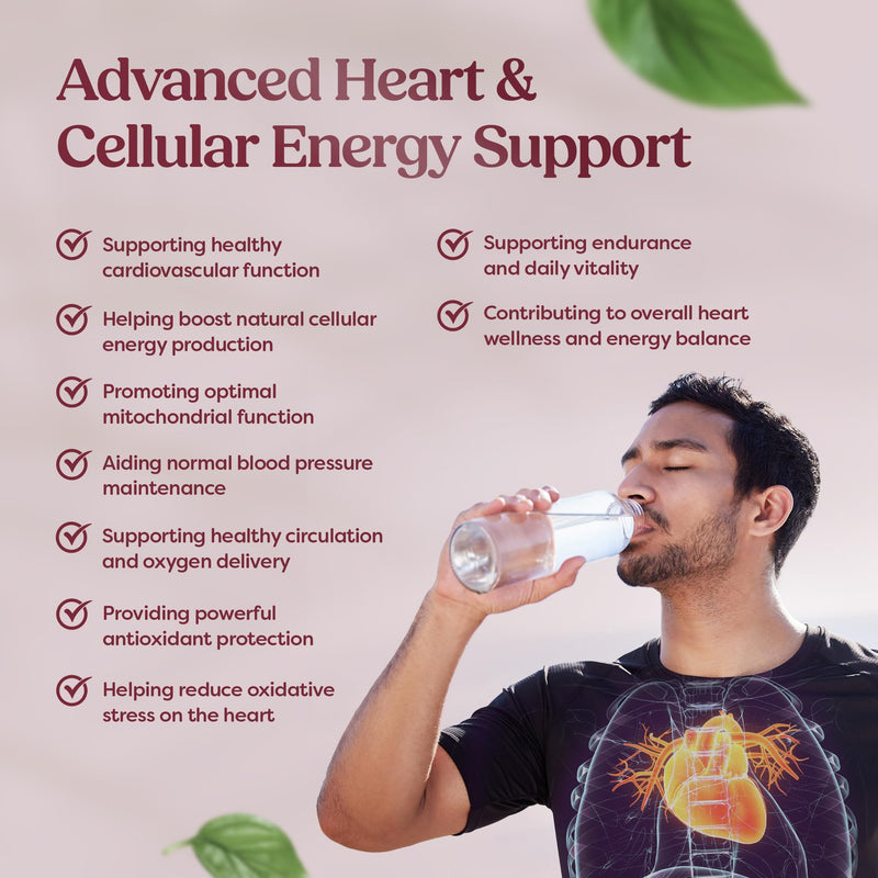 CoQ10 100 mg – Ubiquinone for Heart Health, Energy & Antioxidant Support – High Absorption Coenzyme Q10 Supplement – 60 Vegan Capsules – Made in UK