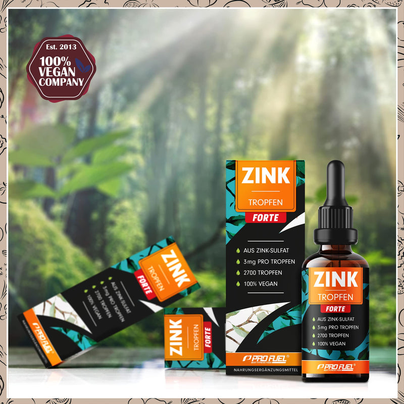 [Australia] - Zinc drops FORTE 100ml - 2700 drops extra high dosage with 3mg zinc per drop made of zinc sulfate (ionic zinc) - very economical, up to 540 applications - high bioavailability, without alcohol, vegan Zinc drops 100 ml (pack of 1) 