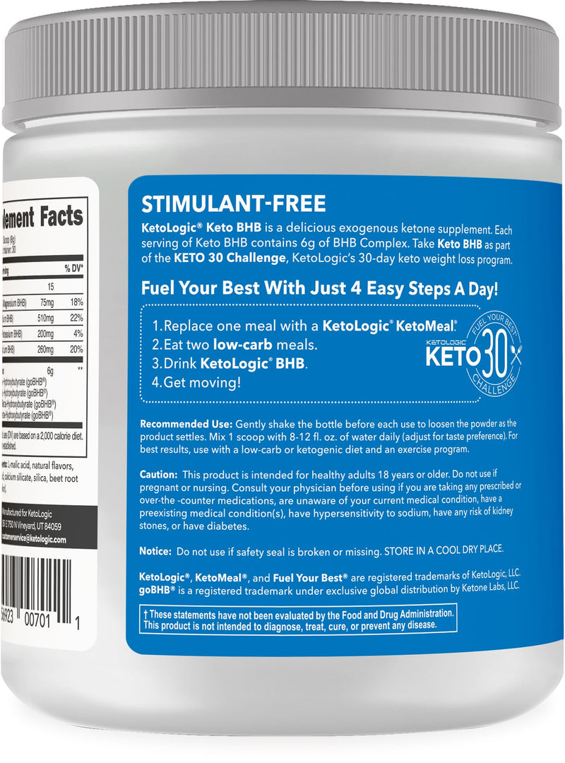 [Australia] - Ketologic Keto BHB (Strawberry Kiwi Flavor) 30 Servings - Exogenous Ketone Supplement with goBHB, Beta-Hydroxybutyrate Salts Strawberry Kiwi 