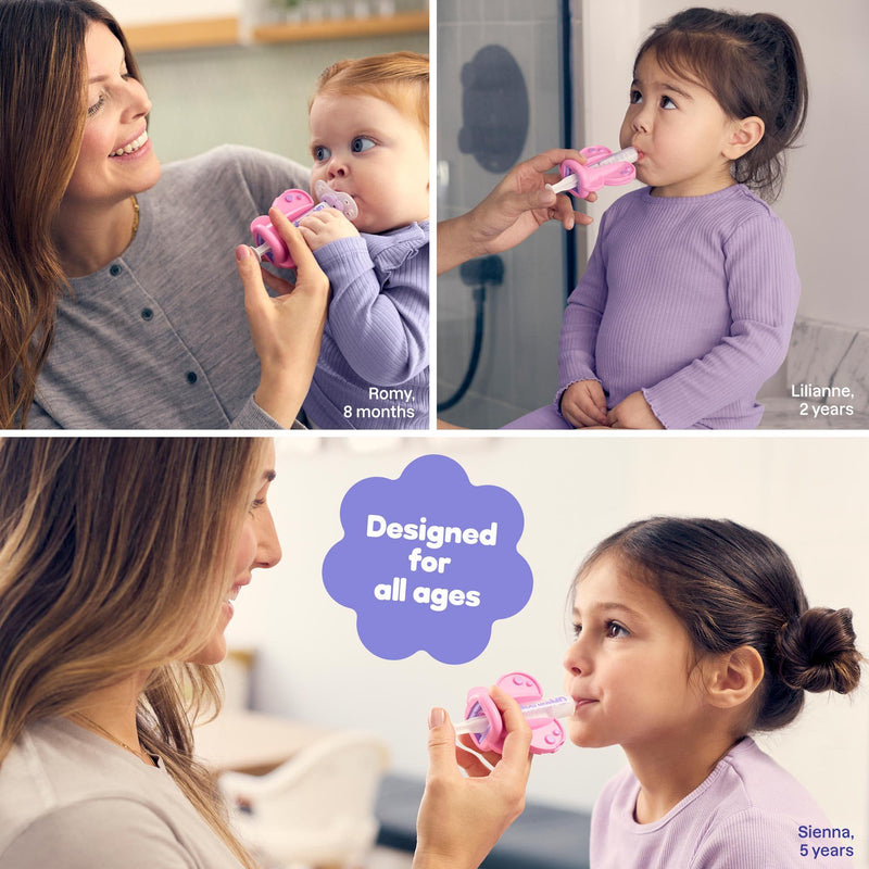 [Australia] - Medicine Buddy Medication Dispenser, Butterfly - Liquid Syringe for Newborns, Infants, Babies & Toddlers - Baby Medicine Kit with Pacifier Attachment for Accurate Dosing Pink Butterfly 