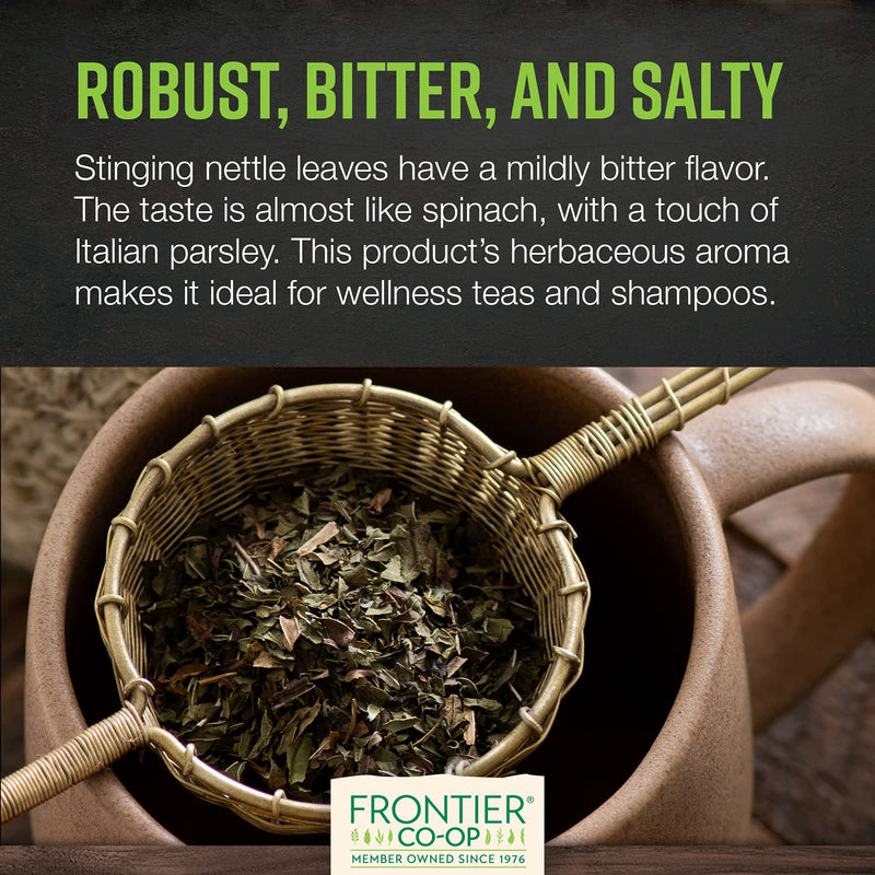 [Australia] - Frontier Co-op Organic Stinging Nettle Leaf, 1lb Bulk Bag, Cut & Sifted - Ideal for Making Nettle Tea, Kosher Certified 