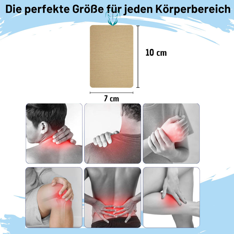 [Australia] - SPAYKOS® pain plasters, heat and pain relief plasters with natural ingredients, effective, 6 pieces long-lasting heat and pain therapy for muscle and joint pain. 