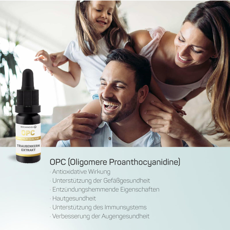 [Australia] - BIOCANNOVEA OPC Grape Seed Extract Drops 10ml, Water Soluble & Micellated | herbal dietary supplement, high bioavailability, strengthens the immune system, cardiovascular system & rejuvenates the skin 