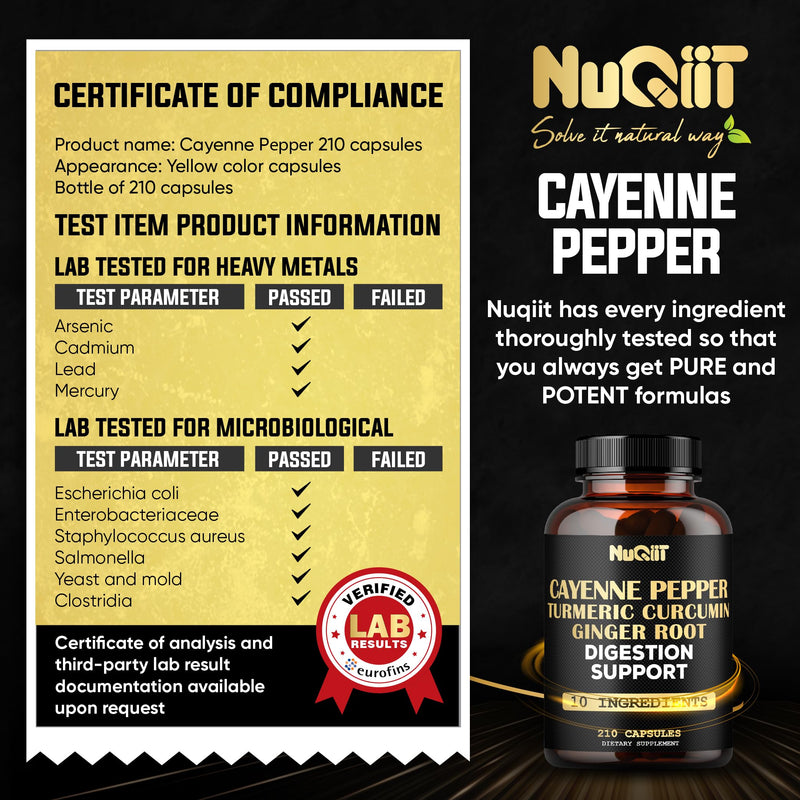 [Australia] - Extract 10:1 Cayenne Pepper Supplement with Turmeric Curcumin Root, Ginger Root, Ceylon Cinnamon Bark & More - Immune System, Joint Health & Digestive Health Support - 210 Capsules 