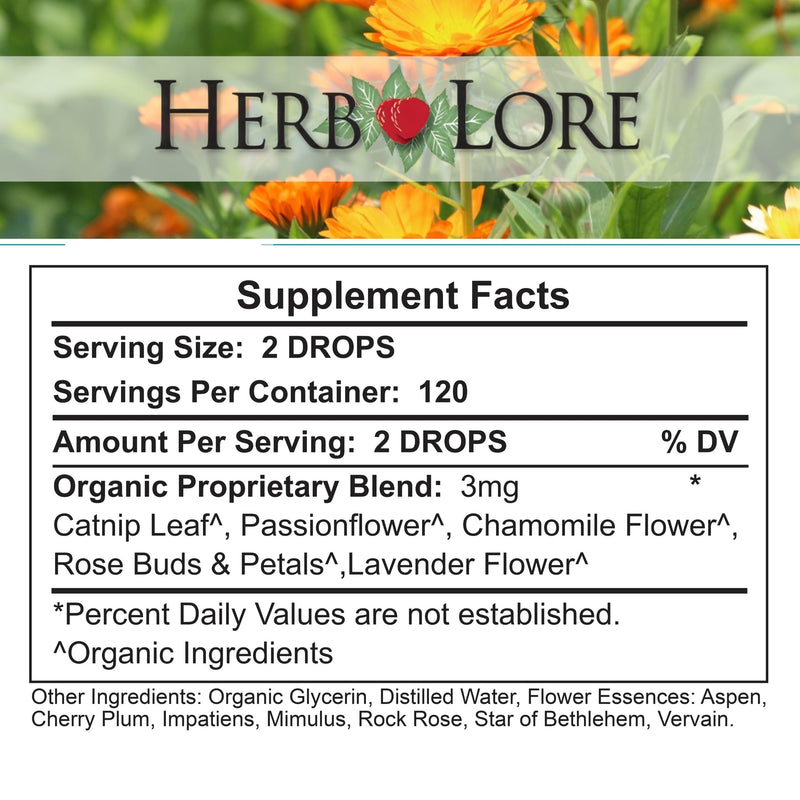 [Australia] - Herb Lore Teething Tincture – Soothing Herbal Drops with Passionflower, Catnip & Chamomile for Babies & Toddlers (2 fl oz) 2 Fl Oz 