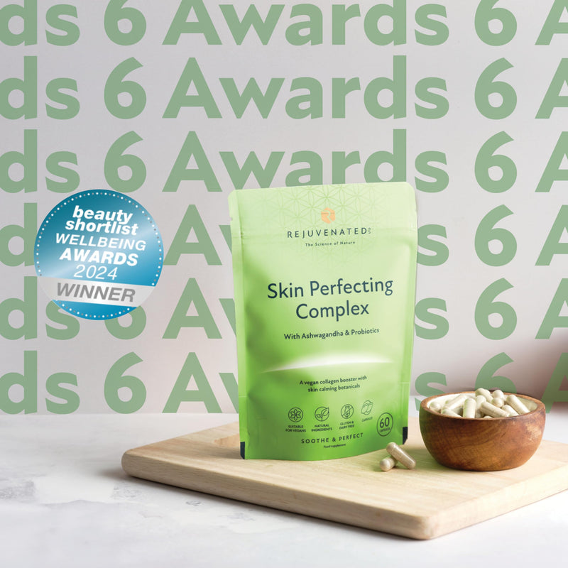 Rejuvenated Skin Perfecting Complex Capsules - Collagen Booster for Healthy Skin - Collagen Booster and Skin Supplements with Skin Calming Botanicals (60 Capsules)