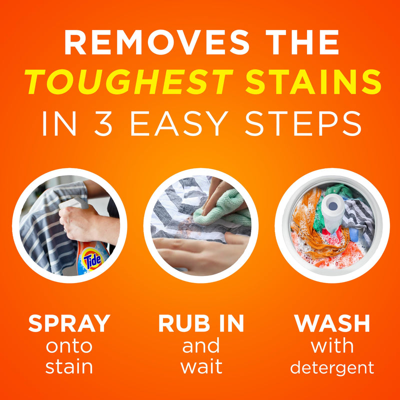 [Australia] - Tide Laundry Stain Remover with Oxi, Rescue Clothes, Upholstery, Carpet and more from Tough Stains, Enzyme Stain Remover, Travel Essential Spray, 3oz (Pack of 3) 3 Fl Oz (Pack of 3) Unscented 