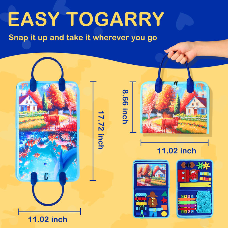 [Australia] - Fidget Blanket for Adults with Dementia, Dementia Activities for Seniors, Alzheimer's Products Multi-Use Busy Sensory Board, Gifts for Him Her Dementia Products for Elderly and Children with Autism 