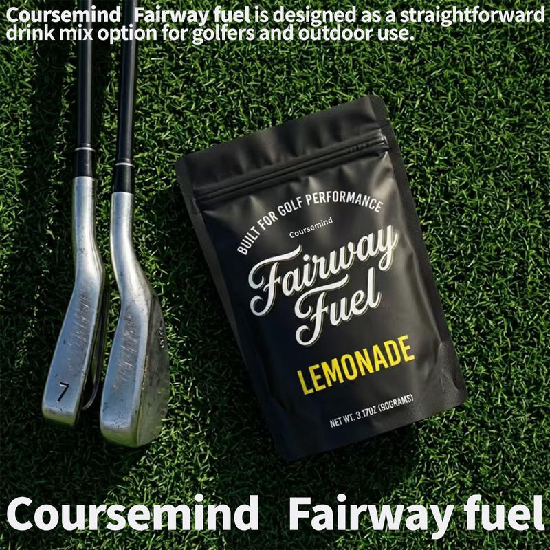 Coursemind Fairway Fuel Golf Electrolyte Drink Mix Powder, Hydration Formula with B Vitamins, Sports Performance Beverage for Golfers, Lemonade Flavor, 18 Servings Lemon