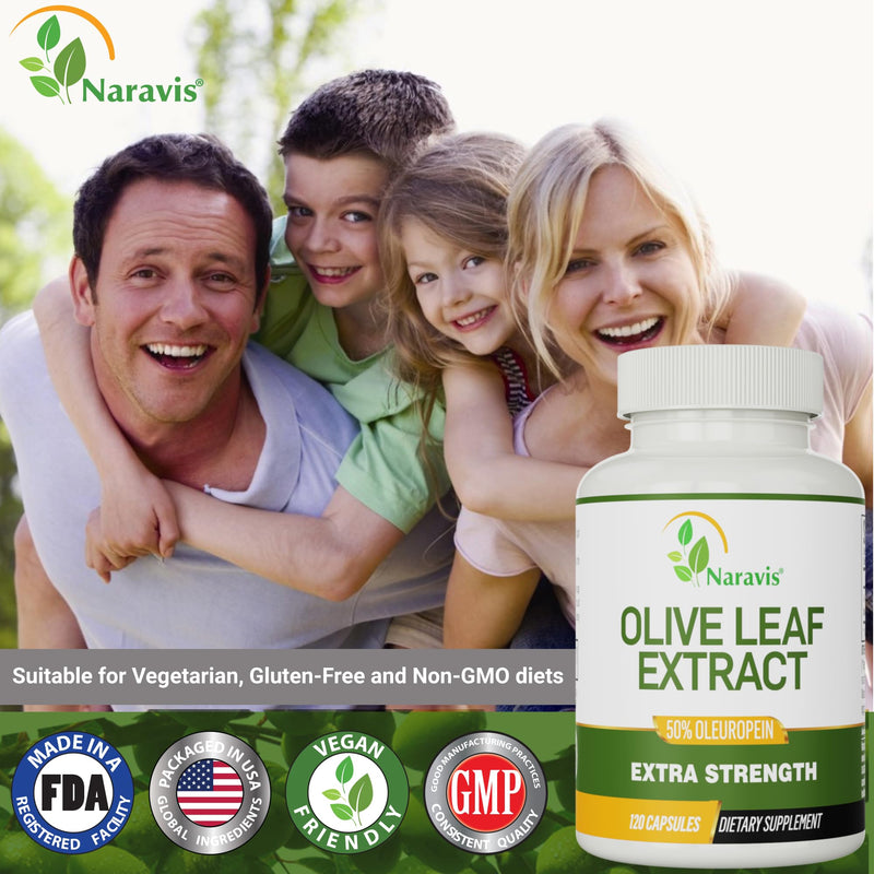 [Australia] - Olive Leaf Extract - 4-Month Supply - 50% Oleuropein Highest Concentration 