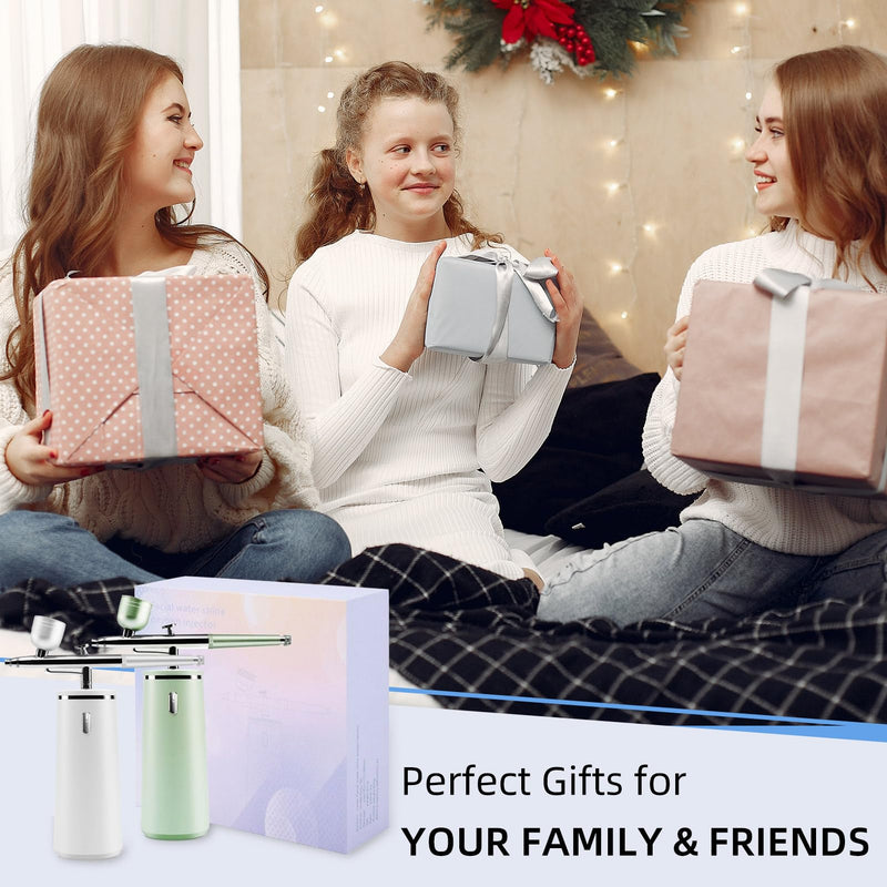 [Australia] - Microtree Nano Facial Steamer - Rechargeable & Portable High Pressure Face Oxygen Sprayer Machine, 0.3mm Nozzle Micro Mist Skin Hydrator, Essential Water Infusion Facial Spa Treatment, White 