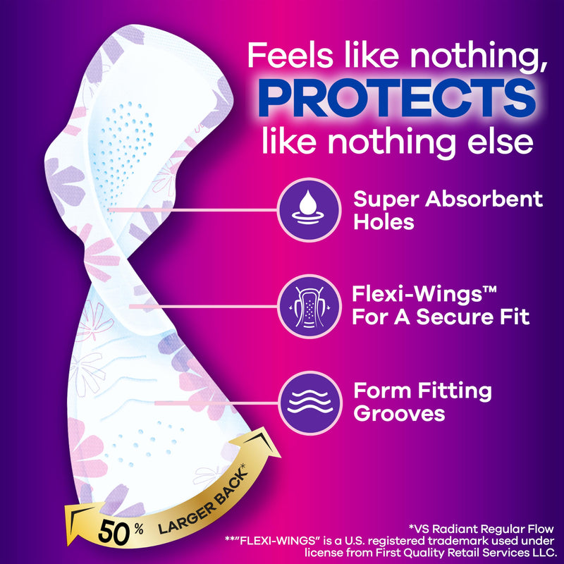[Australia] - Always Radiant Feminine Pads for Women, Flexfoam Pads with Wings, Size 5, Extra Heavy Overnight Absorbency, Lightly Scented, 54 Count (3 Packs of 18) Extra Heavy Overnight (Size 5) 