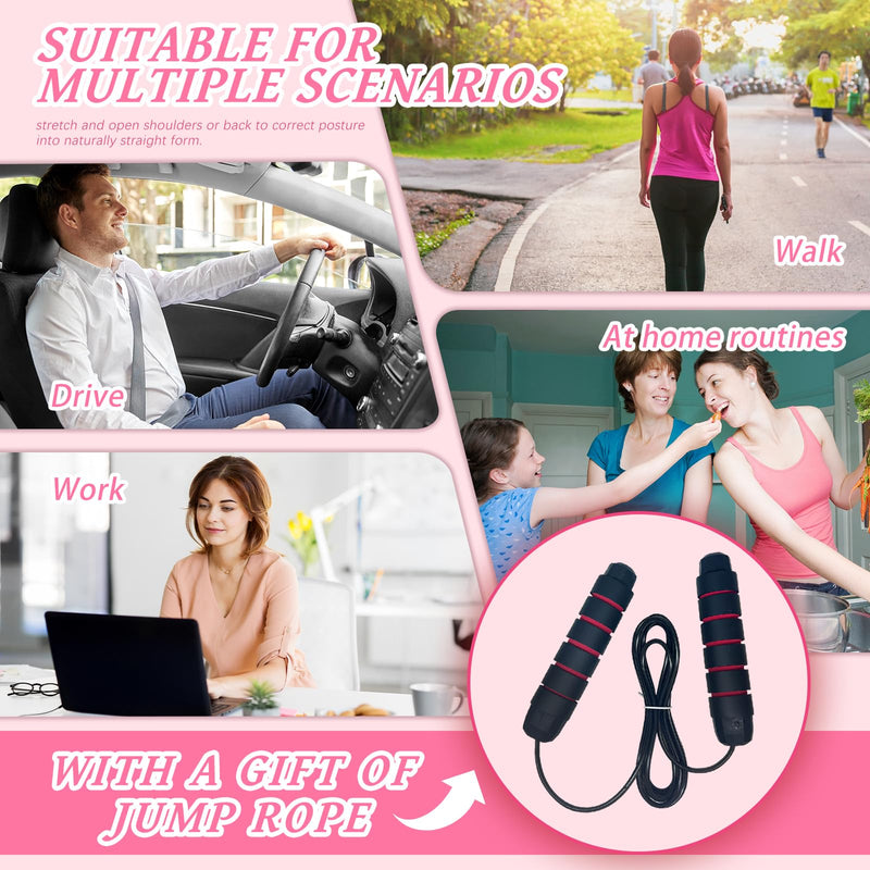 [Australia] - TEE-TEA Posture Corrector for Women & Men – Adjustable Back Support Brace for Neck, Shoulder & Spine Muscle Relief (Pink, Large) Pink 