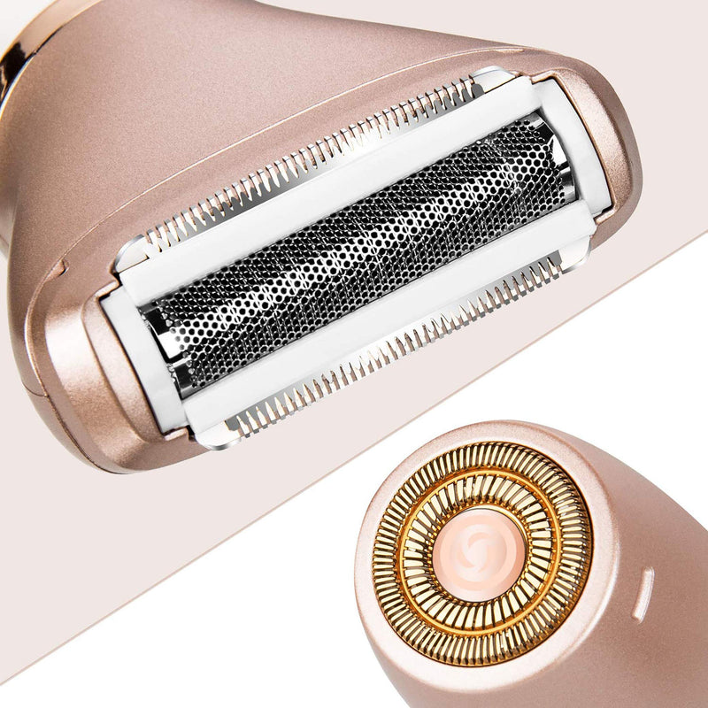 [Australia] - Electric Razor for Women - Painless 2-in-1 Women Shaver Hair Remover for Face, Legs and Underarm, Portable Waterproof Bikini Trimmer Wet and Dry Cordless Lady Hair Removal - Micro USB Recharge 