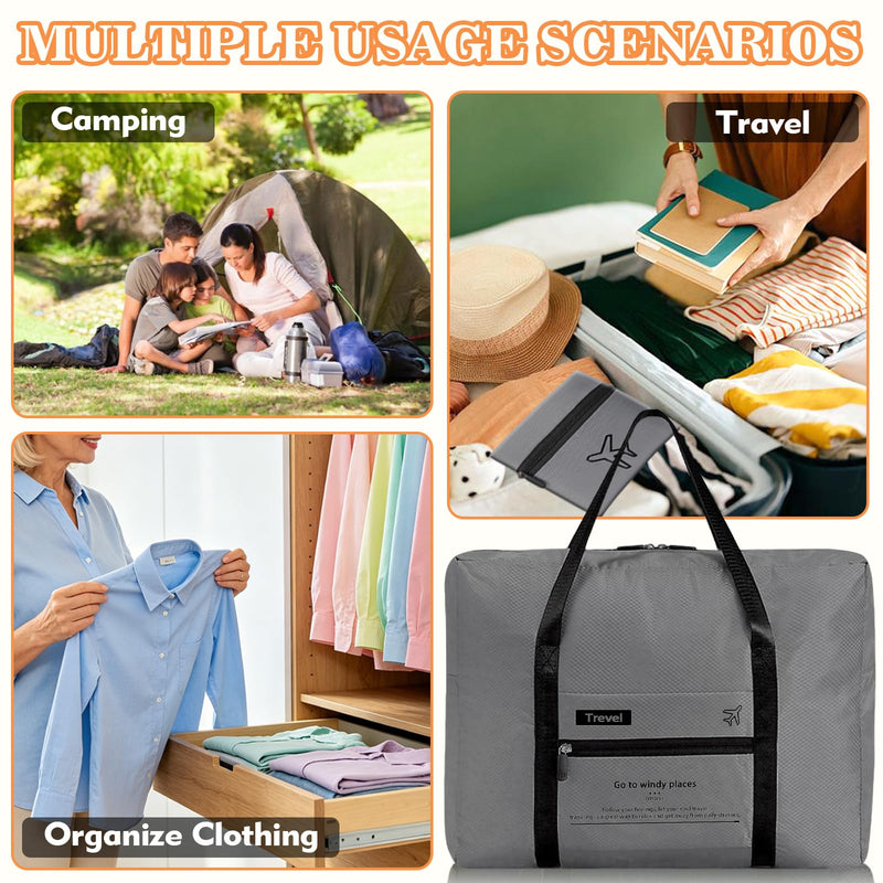 INVODA Travel Bag, Foldable Carry On Duffel Tote Gym Weekender Overnight Bags Spirit Airlines Personal Item Luggage Bag for Women and Men (3PCS) 3PCS