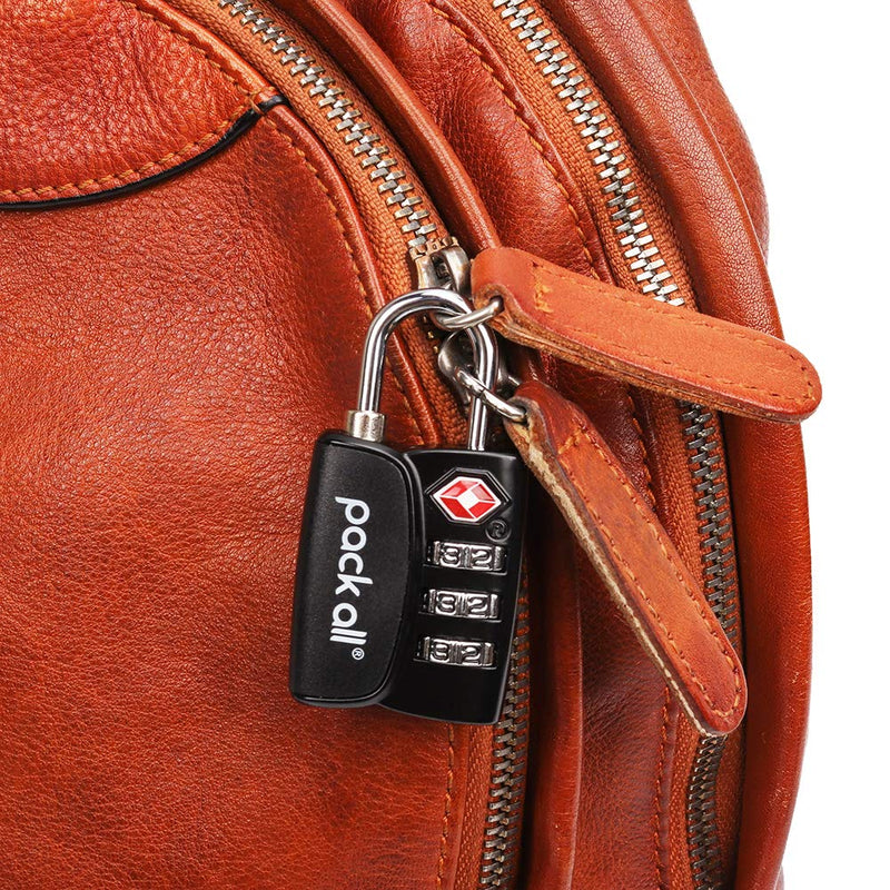pack all Travel Accessories Bundle | Cable Luggage Locks(4 Pack) & TSA Luggage Lock(4 Pack)