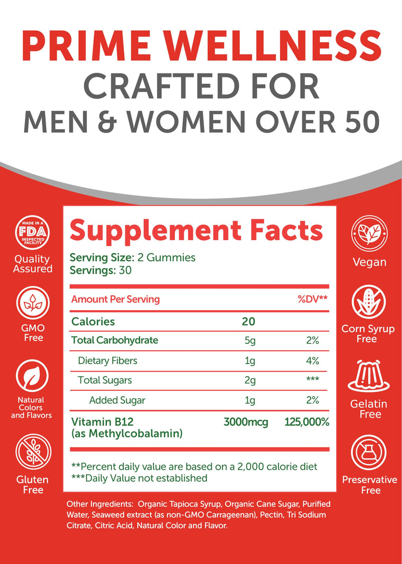 Lunakai USA Made Collagen & B12 Gummies Bundle for Adults 50+, Supports Skin, Hair, Joint Health & Energy, Non-GMO, Delicious Lemon & Orange Flavors, 60ct Each